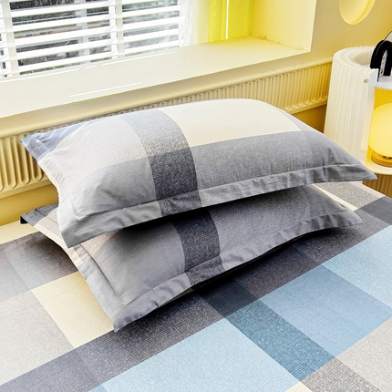 91家纺网 家纺一手货源 找家纺 （总1）安逸家纺 12868 新款全棉枕套学生纯棉单枕套48x74一对