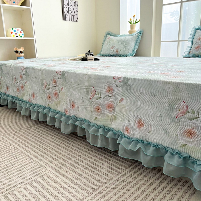 91家纺网 家纺一手货源 找家纺 手艺人家纺 2025新款精美蕾丝花边款夹棉绗缝炕盖榻榻米炕垫防滑炕垫炕盖榻榻米炕垫榻榻米垫床盖榻榻米炕盖炕垫KH01-KH27 KH03