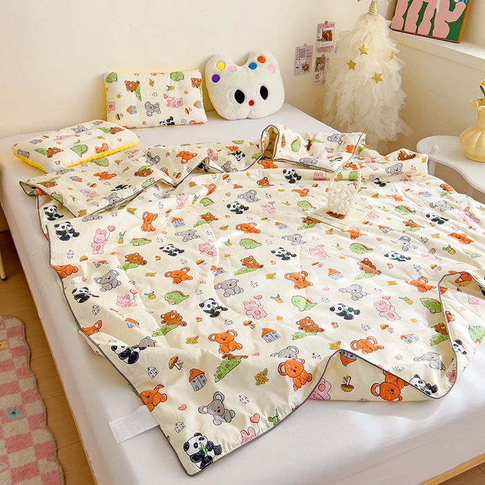 91家纺网 家纺一手货源 找家纺 十九色 2025新款全棉13372ins儿童夏被 考拉