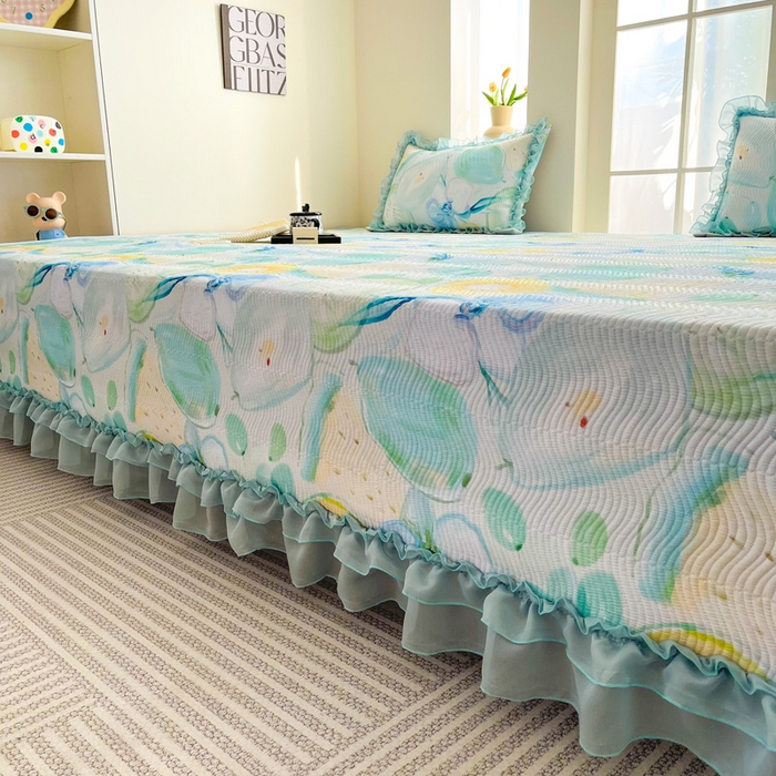 91家纺网 家纺一手货源 找家纺 手艺人家纺 2025新款精美蕾丝花边款夹棉绗缝炕盖榻榻米炕垫防滑炕垫炕盖榻榻米炕垫榻榻米垫床盖榻榻米炕盖炕垫KH01-KH27 KH09