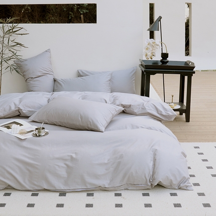 期遇2025新款全棉13374纯色四件套 幻影灰