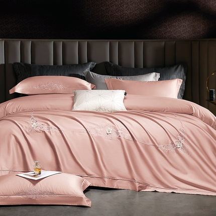 91家纺网 家纺一手货源 找家纺 （总）诗黛尔2025春夏新款全棉长绒棉刺绣四件套--巴洛克系列