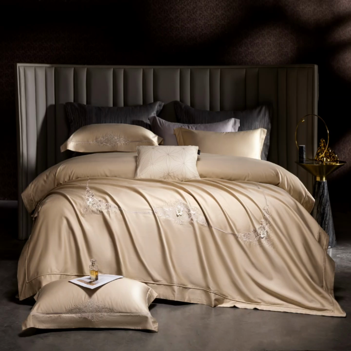 91家纺网 家纺一手货源 找家纺 （总）诗黛尔2025春夏新款全棉长绒棉刺绣四件套--巴洛克系列