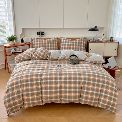 91家纺网 家纺一手货源 找家纺 曼陀罗2025新款无印风被套单品 米咖格