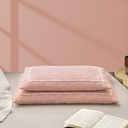 91家纺网 家纺一手货源 找家纺 （总）2025新款新品 蕾丝提花回形系列全荞麦枕头枕芯