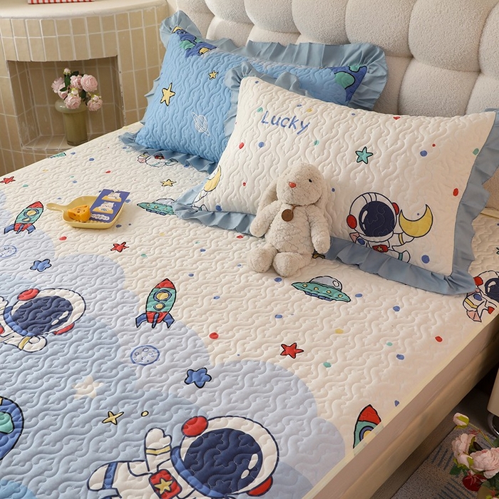 91家纺网 家纺一手货源 找家纺 美达家纺2025新款全棉夹棉床垫 太空卫士