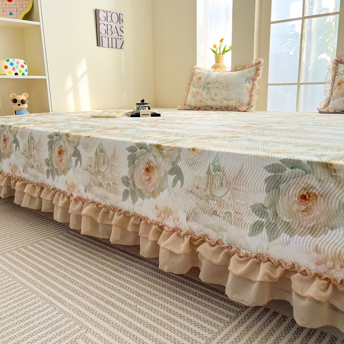 91家纺网 家纺一手货源 找家纺 手艺人家纺 2025新款精美蕾丝花边款夹棉绗缝炕盖榻榻米炕垫防滑炕垫炕盖榻榻米炕垫榻榻米垫床盖榻榻米炕盖炕垫KH01-KH27 KH06