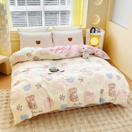 91家纺网 家纺一手货源 找家纺 （总1）安逸家纺 12868 新款全棉被套被罩学生宿舍纯棉单被套