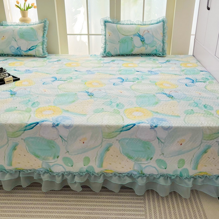 91家纺网 家纺一手货源 找家纺 手艺人家纺 2025新款精美蕾丝花边款夹棉绗缝炕盖榻榻米炕垫防滑炕垫炕盖榻榻米炕垫榻榻米垫床盖榻榻米炕盖炕垫KH01-KH27 KH09