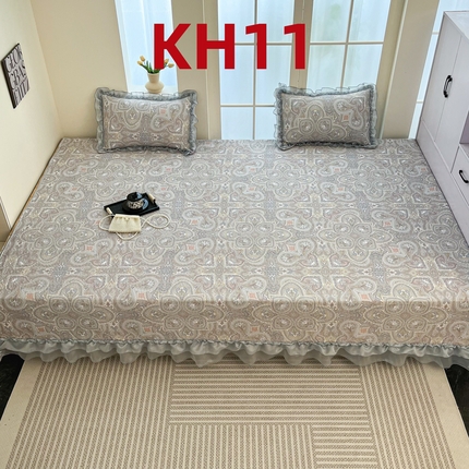 手艺人家纺 2025新款精美蕾丝花边款夹棉绗缝炕盖榻榻米炕垫防滑炕垫炕盖榻榻米炕垫榻榻米垫床盖榻榻米炕盖炕垫KH01-KH27 KH11