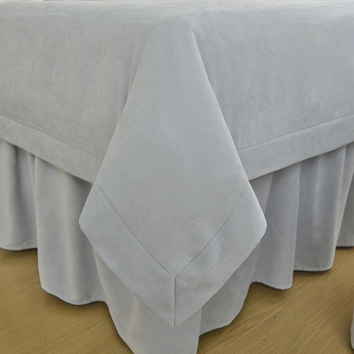 91家纺网 家纺一手货源 找家纺 （总）不打烊家纺 2025新款贡棉美 容床罩印花款-花千城（支持logo定制）