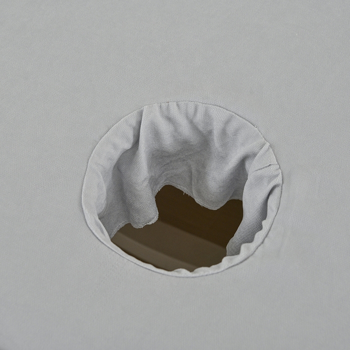 91家纺网 家纺一手货源 找家纺 不打烊家纺 2025新款贡棉美 容床罩印花款-花千城（支持logo定制）  花千城卡其色拼灰色