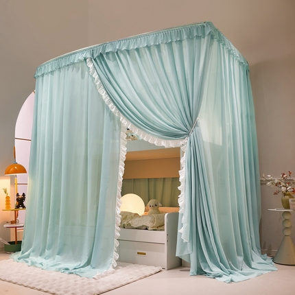 91家纺网 家纺一手货源 找家纺 （总）夏彩 2025新款雪纺子母一体式伸缩蚊帐-88623