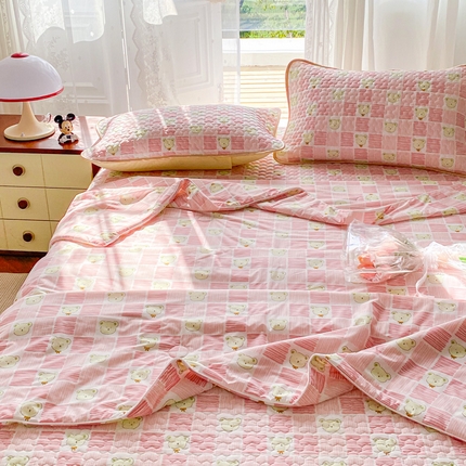 邵依家纺 2025新款A类凉感丝夏凉被印花夏被四件套空调被 可乐熊