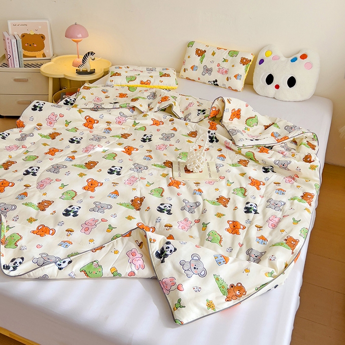 91家纺网 家纺一手货源 找家纺 十九色 2025新款全棉13372ins儿童夏被 考拉