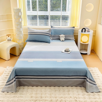 91家纺网 家纺一手货源 找家纺 （总1）安逸家纺 12868 新款全棉床单学生宿舍纯棉单床单