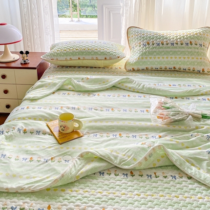 邵依家纺 2025新款A类凉感丝夏凉被印花夏被四件套空调被 瑞兰