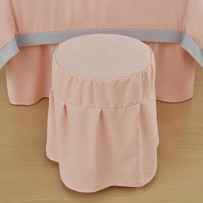 91家纺网 家纺一手货源 找家纺 不打烊家纺 2025新款贡棉美 容床罩印花款-花千城（支持logo定制）花千城玉色