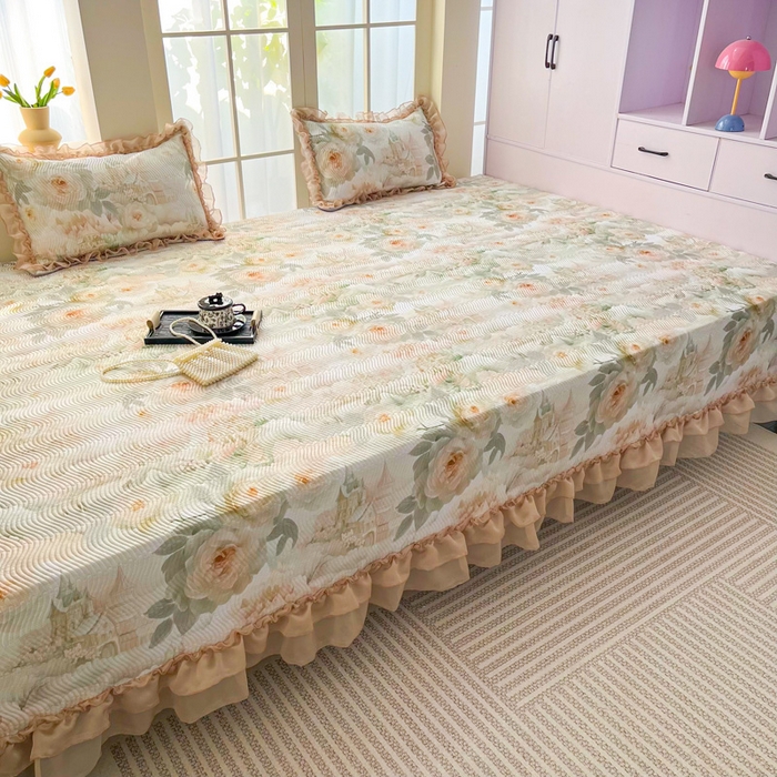 91家纺网 家纺一手货源 找家纺 手艺人家纺 2025新款精美蕾丝花边款夹棉绗缝炕盖榻榻米炕垫防滑炕垫炕盖榻榻米炕垫榻榻米垫床盖榻榻米炕盖炕垫KH01-KH27 KH06