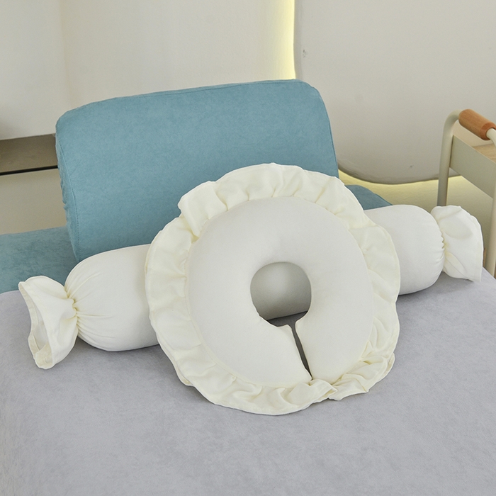 91家纺网 家纺一手货源 找家纺 不打烊家纺 2025新款贡棉美 容床罩印花款-花千城（支持logo定制）花千城灰色拼绿色