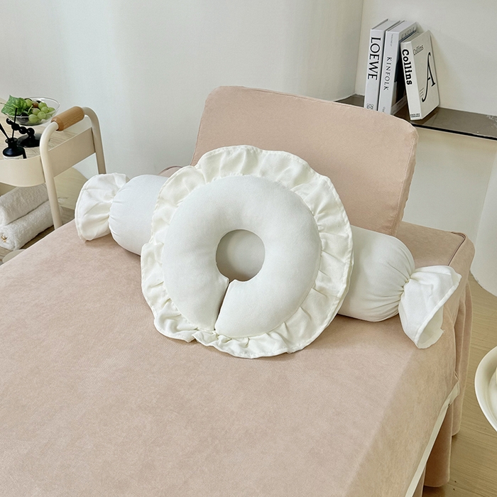 91家纺网 家纺一手货源 找家纺 不打烊家纺 2025新款贡棉美 容床罩印花款-梦之语（支持logo定制） 梦之语卡其色