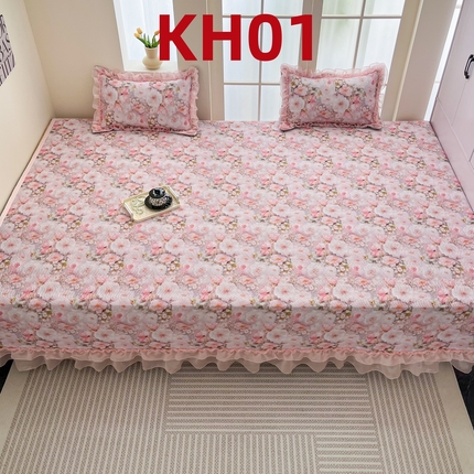 手艺人家纺 2025新款精美蕾丝花边款夹棉绗缝炕盖榻榻米炕垫防滑炕垫炕盖榻榻米炕垫榻榻米垫床盖榻榻米炕盖炕垫KH01-KH27 KH01