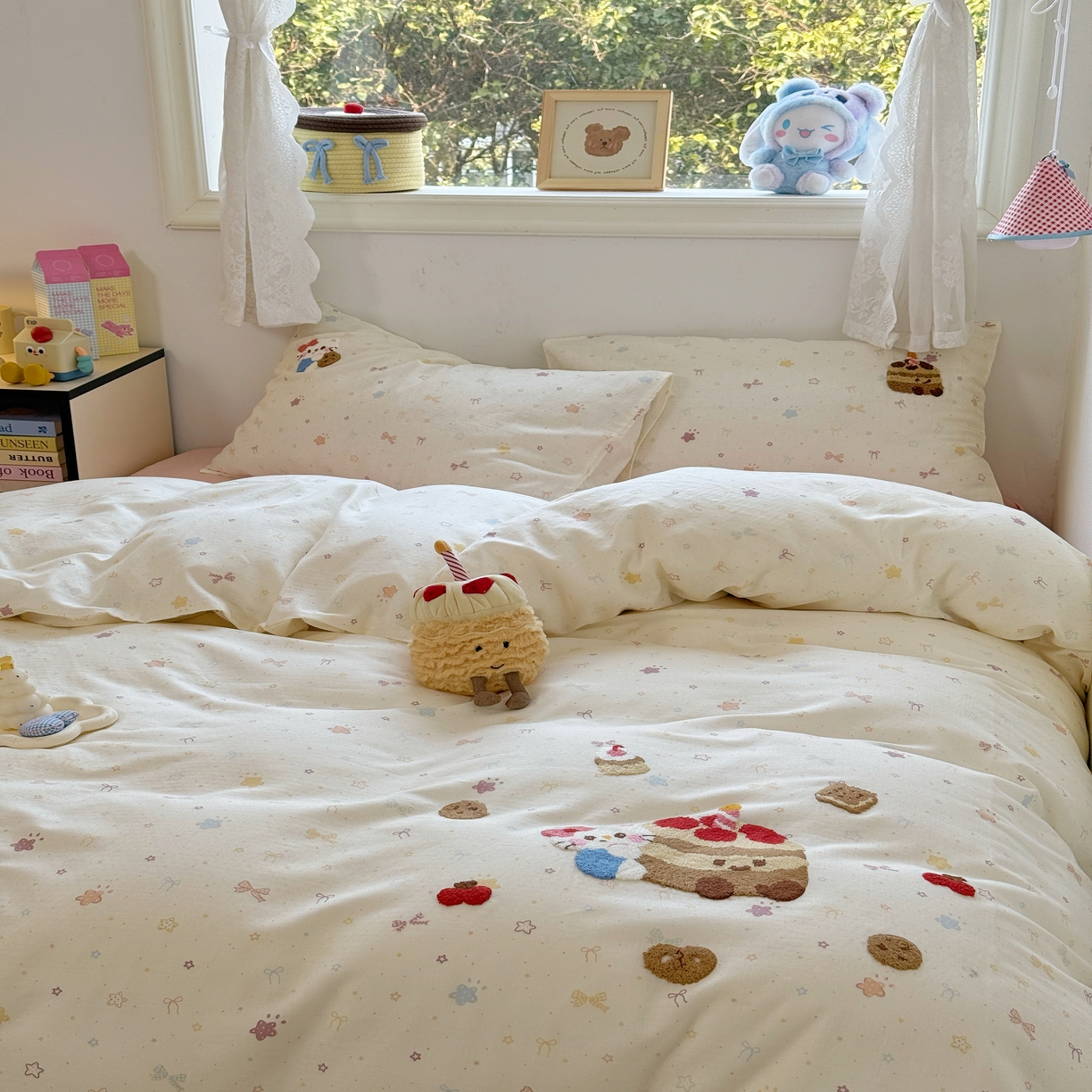 91家纺网 家纺一手货源 找家纺 （总）澳萝拉2025春夏新款全棉纯棉双层纱毛巾绣四件套