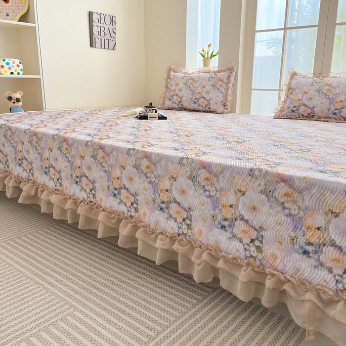 91家纺网 家纺一手货源 找家纺 手艺人家纺 2025新款精美蕾丝花边款夹棉绗缝炕盖榻榻米炕垫防滑炕垫炕盖榻榻米炕垫榻榻米垫床盖榻榻米炕盖炕垫KH01-KH27 KH02