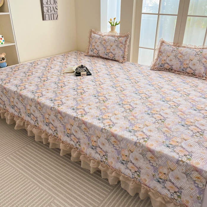 91家纺网 家纺一手货源 找家纺 手艺人家纺 2025新款精美蕾丝花边款夹棉绗缝炕盖榻榻米炕垫防滑炕垫炕盖榻榻米炕垫榻榻米垫床盖榻榻米炕盖炕垫KH01-KH27 KH02