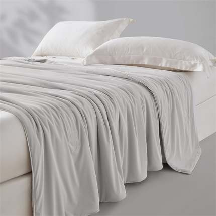 2025新款A类氨纶凉感天丝夏被纯色冰淇淋西瓜夏凉被空调被直播带货 星辰灰