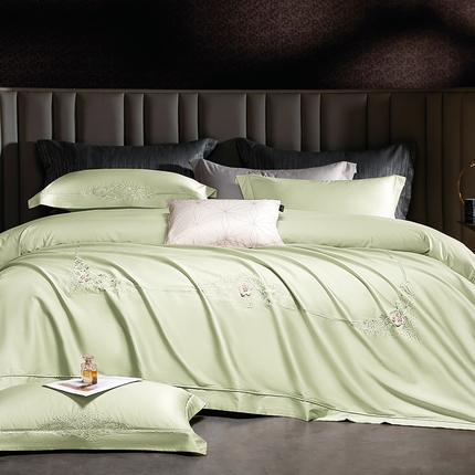 91家纺网 家纺一手货源 找家纺 （总）诗黛尔2025春夏新款全棉长绒棉刺绣四件套--巴洛克系列