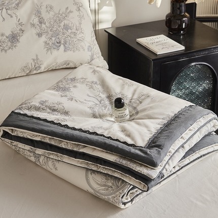 91家纺网 家纺一手货源 找家纺 （总）暖阳 2025年新款全棉赫本风大豆夏被夏凉被被子被芯