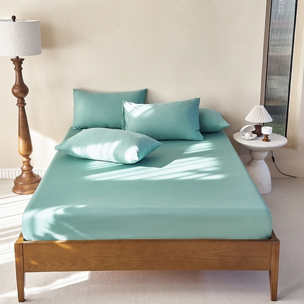 期遇2025新款13374纯色全棉床笠 苹果绿