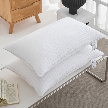 91家纺网 家纺一手货源 找家纺 （总）仁宇枕业 2025新款新品简约跑量实惠款绗绣四方格单边双边舒适枕头枕芯