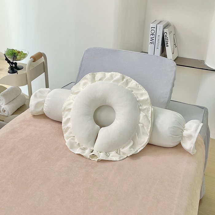 91家纺网 家纺一手货源 找家纺 不打烊家纺 2025新款贡棉美 容床罩印花款-梦之语（支持logo定制） 梦之语卡其色拼灰色