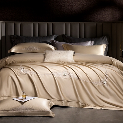 91家纺网 家纺一手货源 找家纺 （总）诗黛尔2025春夏新款全棉长绒棉刺绣四件套--巴洛克系列