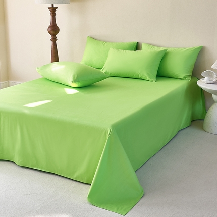 期遇2025新款13374纯色全棉床单 嫩绿