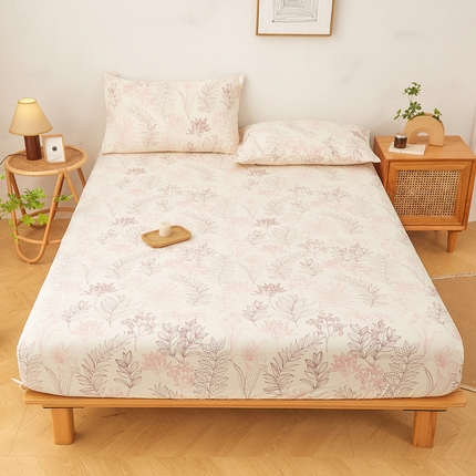 91家纺网 家纺一手货源 找家纺 慕梵家居 2025新款全棉老粗布床笠系列 全棉老粗布-繁花粉