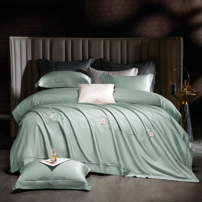 91家纺网 家纺一手货源 找家纺 （总）诗黛尔2025春夏新款全棉长绒棉刺绣四件套--巴洛克系列