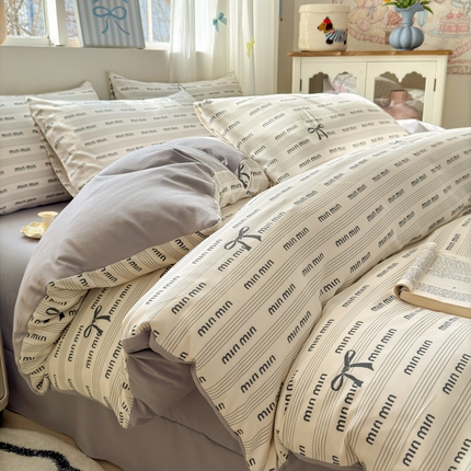 91家纺网 家纺一手货源 找家纺 （总）席佬大2025新款柔软针织棉双层纱印花四件套