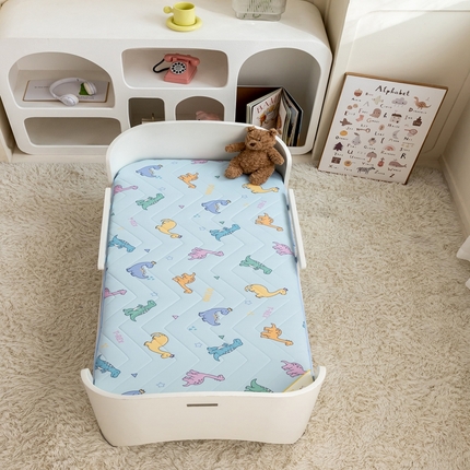 91家纺网 家纺一手货源 找家纺 嗨生活2025新款加厚A类针织面料乳胶床垫幼儿园儿童床垫 皇冠恐龙