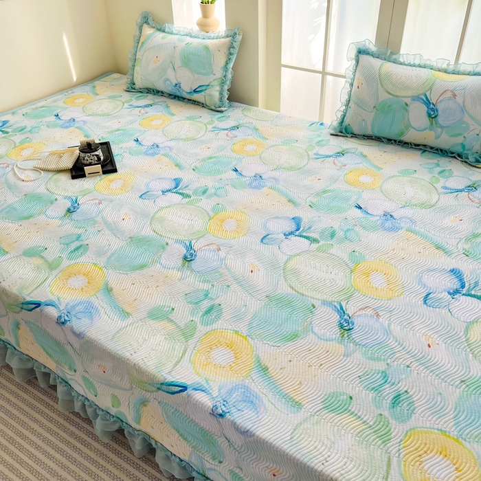 91家纺网 家纺一手货源 找家纺 手艺人家纺 2025新款精美蕾丝花边款夹棉绗缝炕盖榻榻米炕垫防滑炕垫炕盖榻榻米炕垫榻榻米垫床盖榻榻米炕盖炕垫KH01-KH27 KH09