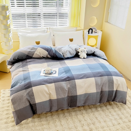 91家纺网 家纺一手货源 找家纺 （总1）安逸家纺 12868 新款全棉被套被罩学生宿舍纯棉单被套