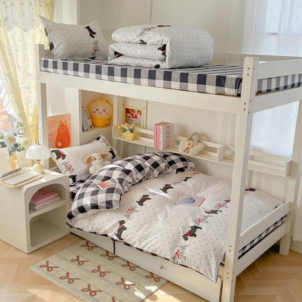 91家纺网 家纺一手货源 找家纺 （总）梦卓家纺2025新款芦荟棉活性印花宿舍床被套床单三件套 