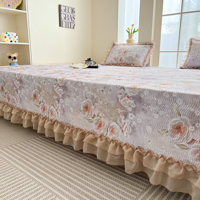 91家纺网 家纺一手货源 找家纺 手艺人家纺 2025新款精美蕾丝花边款夹棉绗缝炕盖榻榻米炕垫防滑炕垫炕盖榻榻米炕垫榻榻米垫床盖榻榻米炕盖炕垫KH01-KH27 KH05