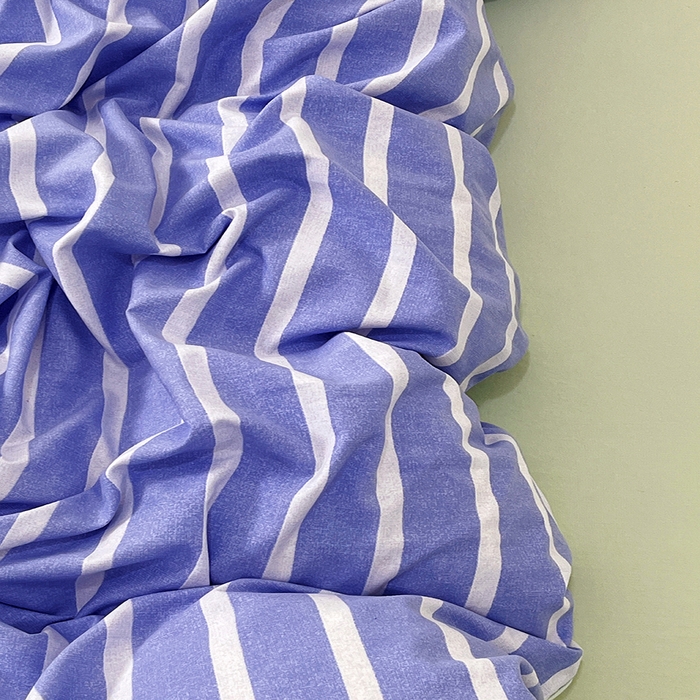 91家纺网 家纺一手货源 找家纺 睡美美 2025新款加厚色织水洗棉印染条纹四件套 柠檬苏打