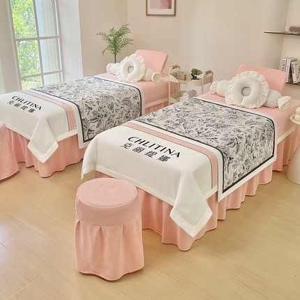 不打烊家纺 2025新款贡棉美 容床罩印花款-梦之语（支持logo定制）梦之语玉色