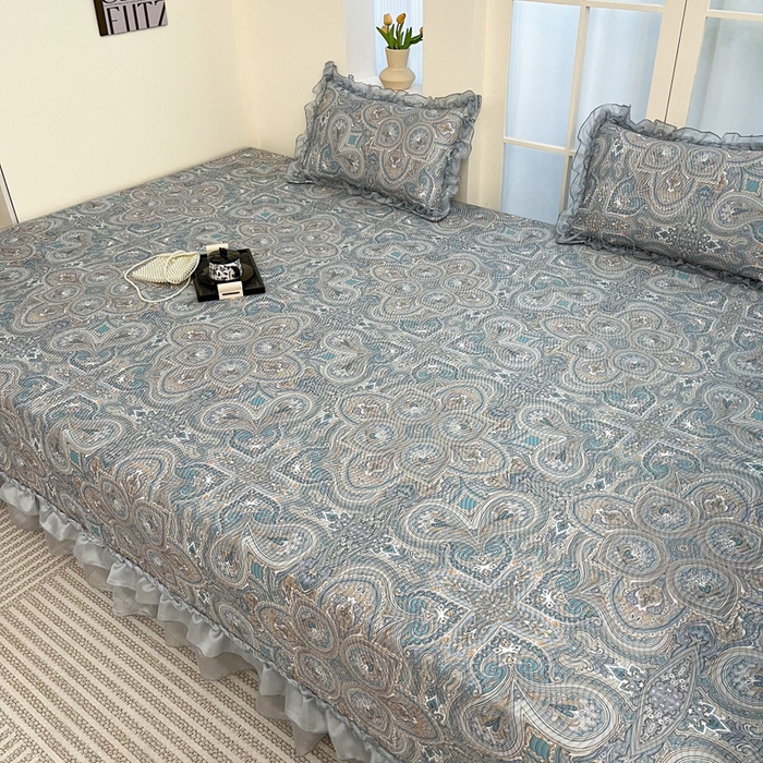 91家纺网 家纺一手货源 找家纺 手艺人家纺 2025新款精美蕾丝花边款夹棉绗缝炕盖榻榻米炕垫防滑炕垫炕盖榻榻米炕垫榻榻米垫床盖榻榻米炕盖炕垫KH01-KH27 KH10