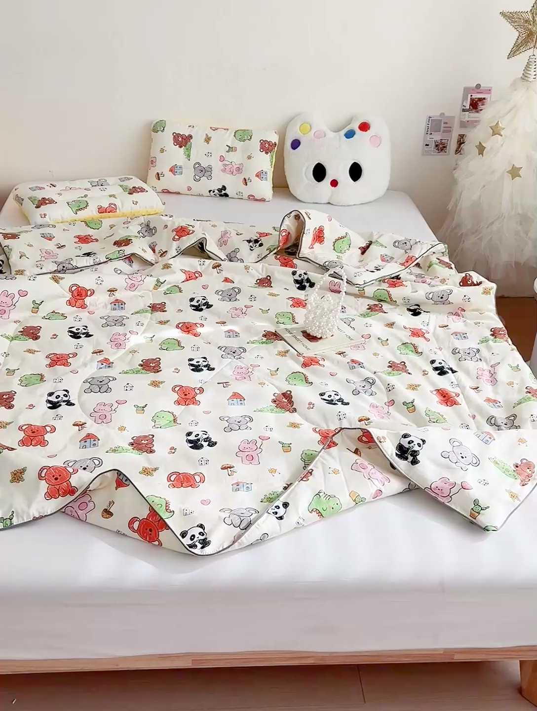 91家纺网 家纺一手货源 找家纺 十九色 2025新款全棉13372ins儿童夏被 考拉