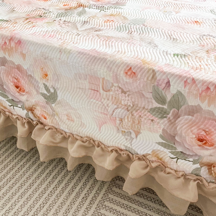 91家纺网 家纺一手货源 找家纺 手艺人家纺 2025新款精美蕾丝花边款夹棉绗缝炕盖榻榻米炕垫防滑炕垫炕盖榻榻米炕垫榻榻米垫床盖榻榻米炕盖炕垫KH01-KH27 KH07